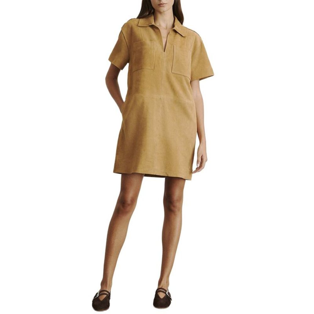 Tanya Taylor Womens Tabby Leather Dress